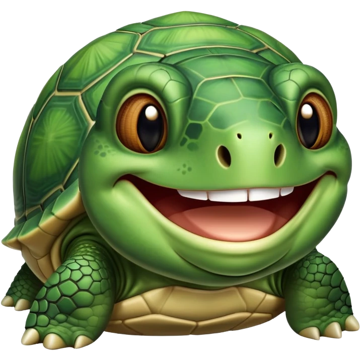 Laughing turtle emoji