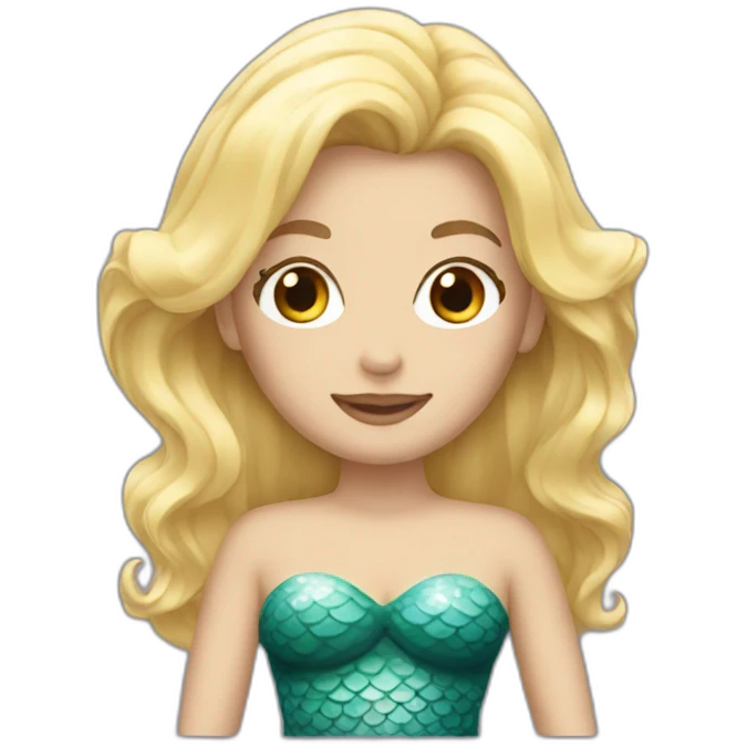Mermaids with blonde hair  emoji