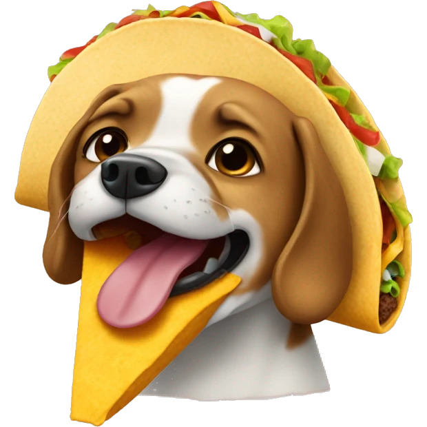 Dog eating taco emoji