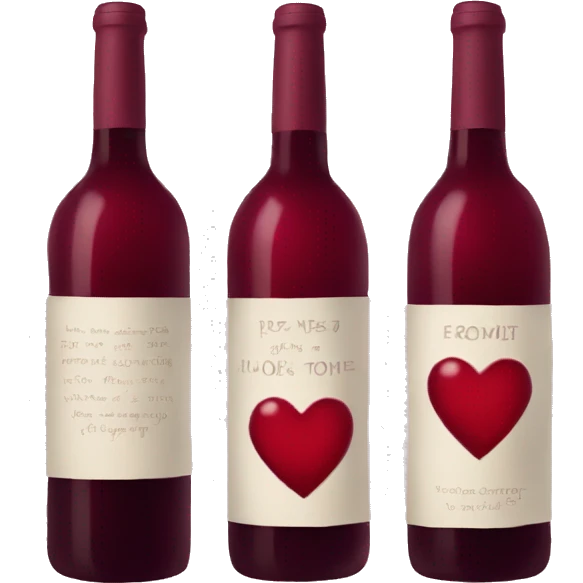 Wine red heart  emoji