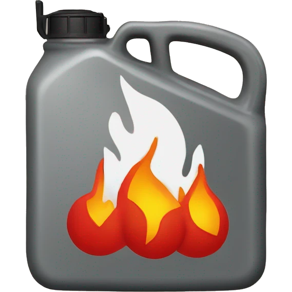 red jerrycan with fire on top emoji