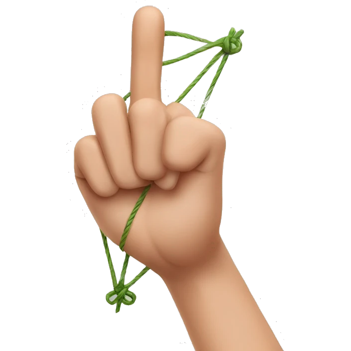 Finger With string bow on idex finger emoji