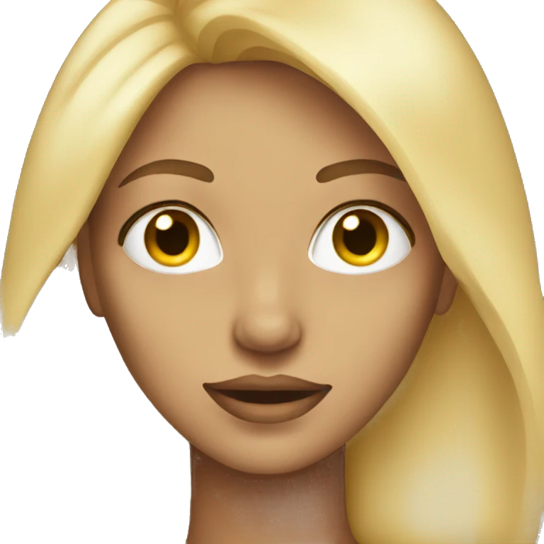 woman face with blonde hair emoji