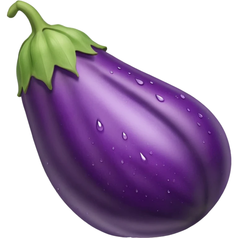 Water coming out of an eggplant emoji