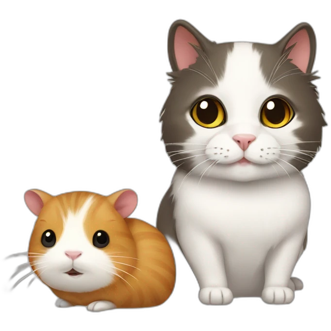 Cat and Guinea pig emoji