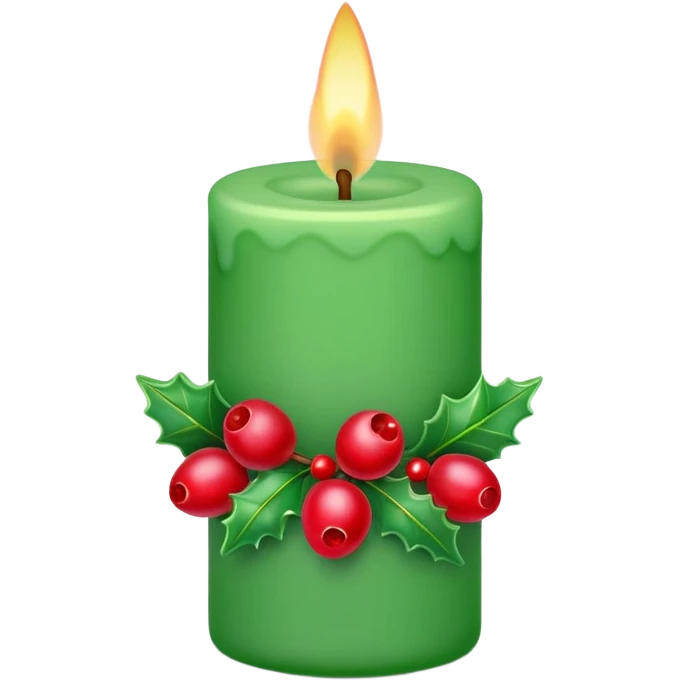 Classic Holly Candle emoji