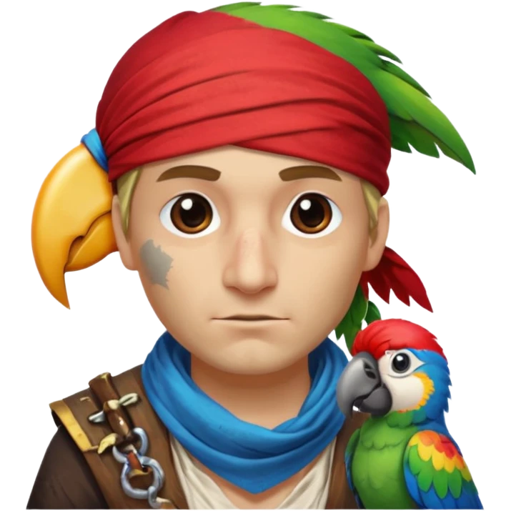 pirate and parrot emoji