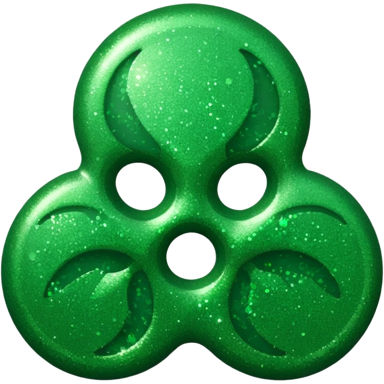 glitter green toxic symbol emoji