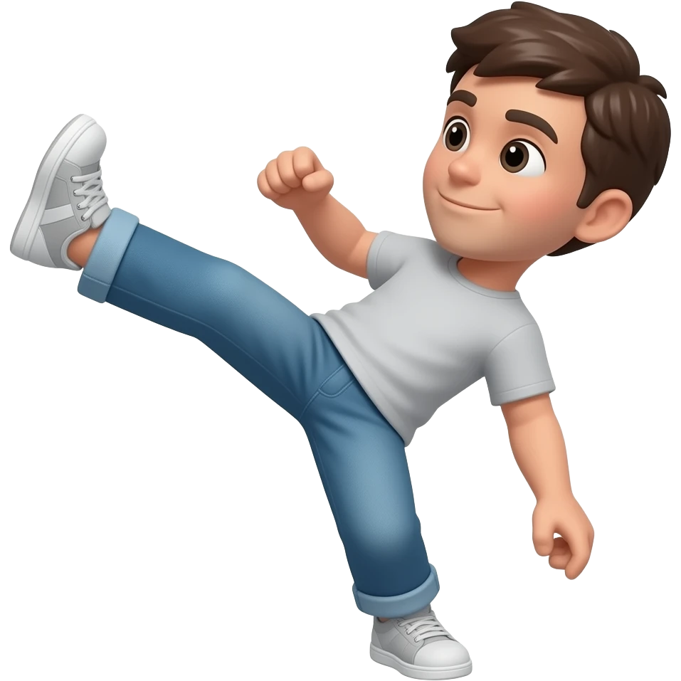 Kicking on back video emoji