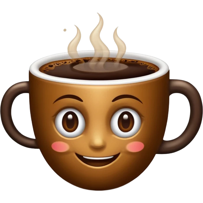 Grano de café con personalidad
 emoji