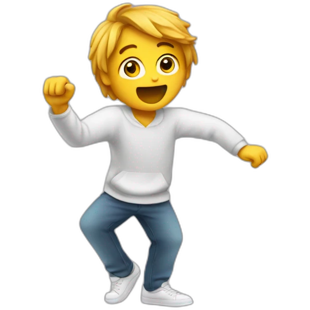 Personne qui fait un dab emoji