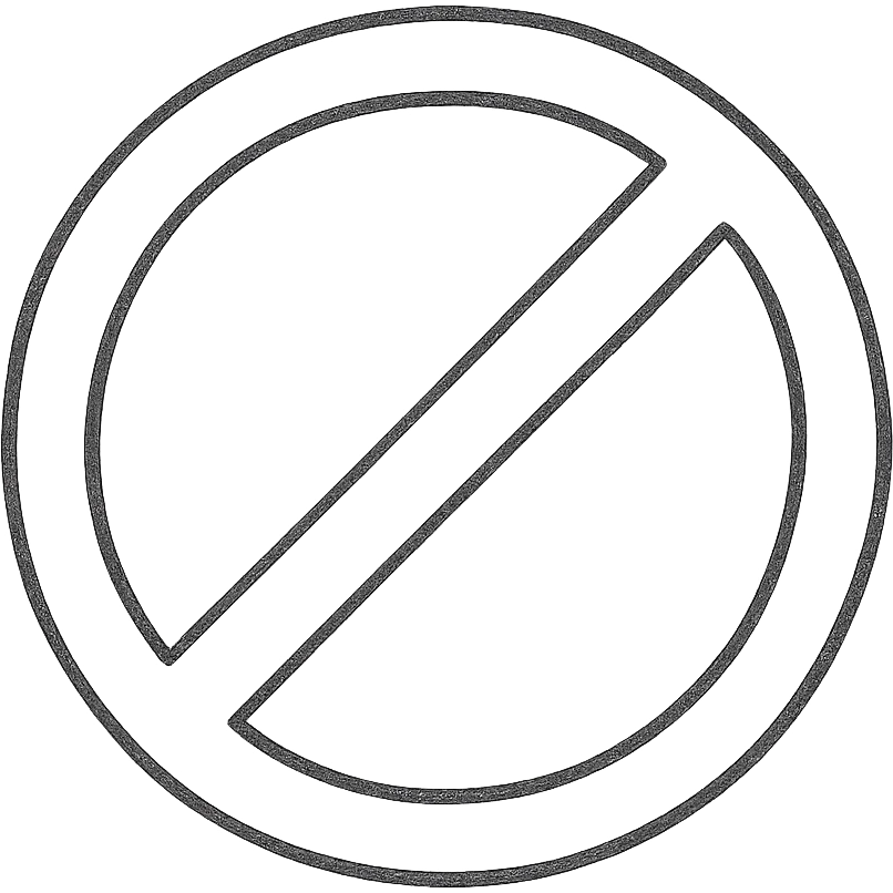 hand drawn outlined prohibition sign icon emoji