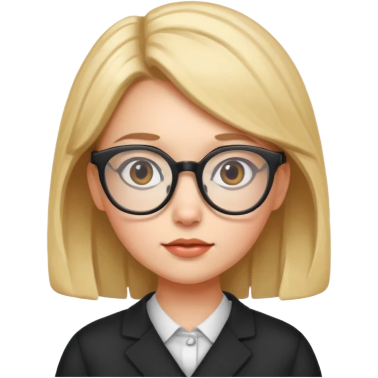 genius girl with glasses emoji
