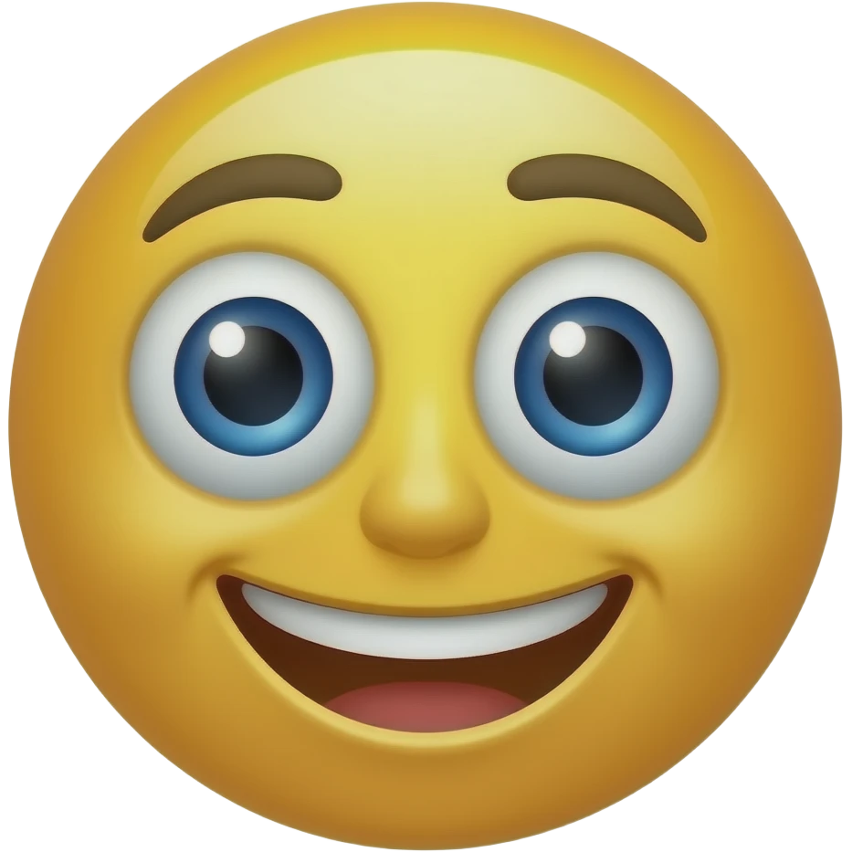 A version of the hearts for eyes smiley emoji, but instead of hearts, are the anthropic/Claude logo emoji