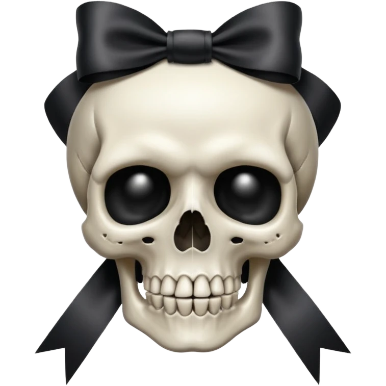 BLACK RIBBON SKULL emoji
