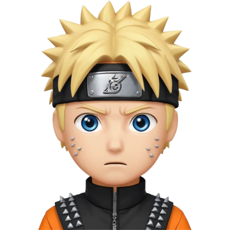 Create a Naruto emoji for a teams chat but make it more original to the anime style emoji