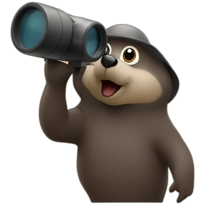 Mole with binoculars emoji