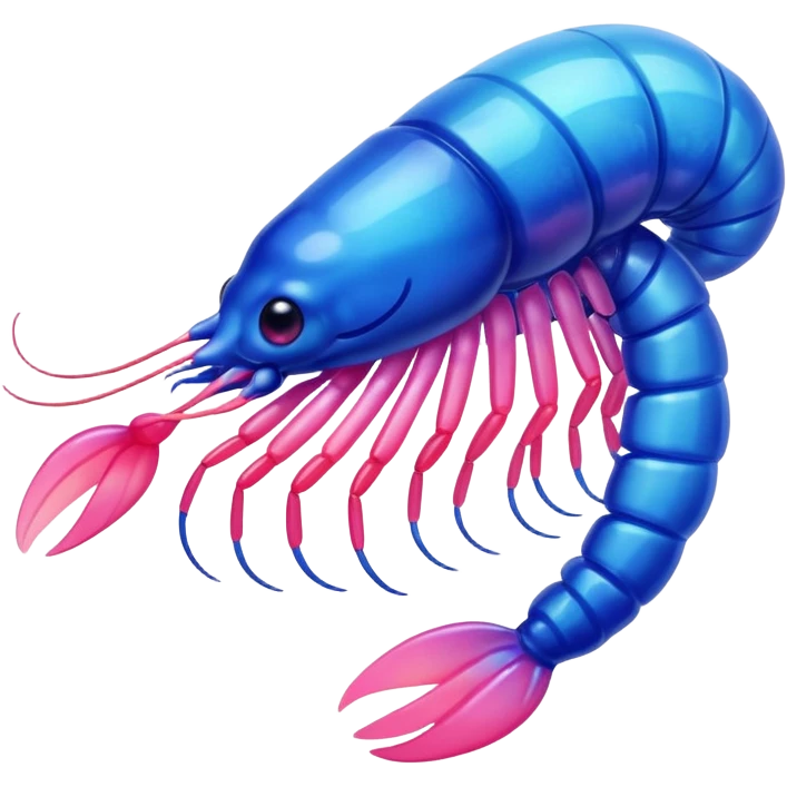 jelly prawn with a translucent body emoji
