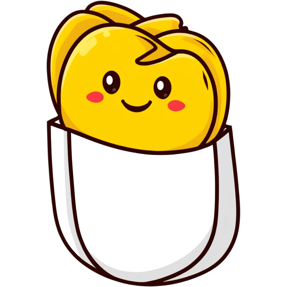 happy potato chip smiling joyfully emoji
