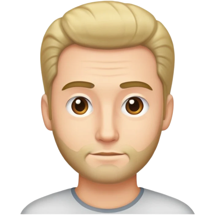 мужчина с зачесаными назад волосами emoji