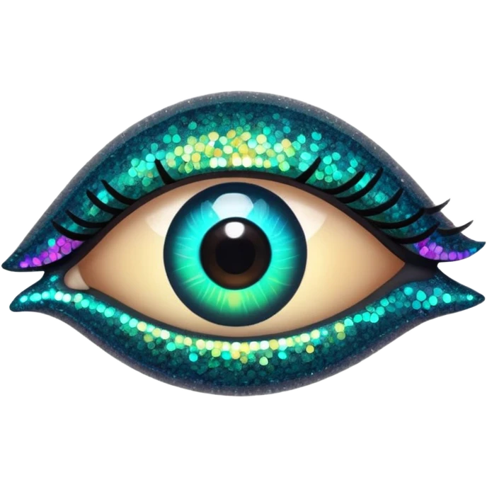 Glitter cyberpunk eye emoji
