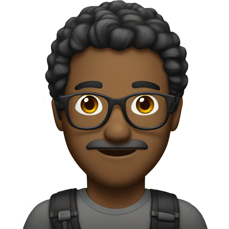 Homem de óculos pele branca  emoji