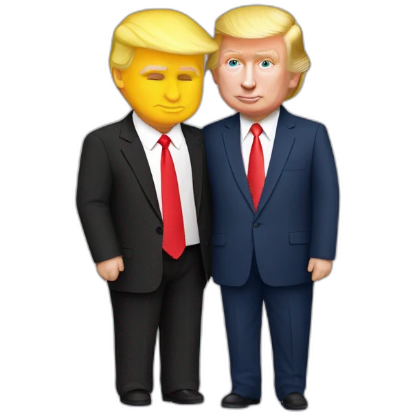 trump and putin kissing, LGBTQ+ friendly, positivity, inclusiveness emoji