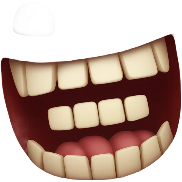 Grinning meat creature emoji