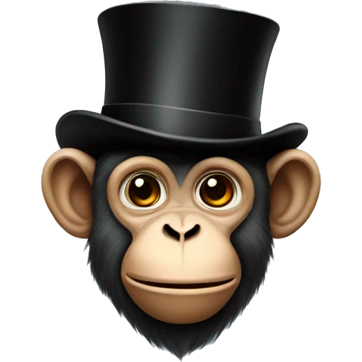 monkey with a top hat emoji