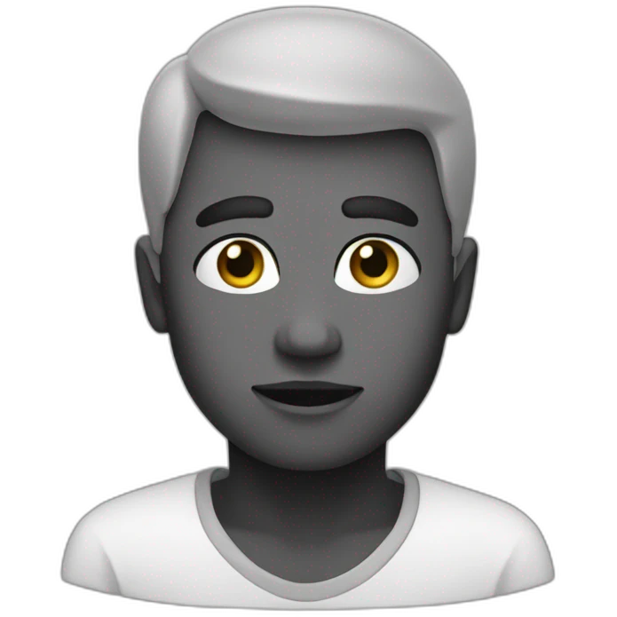 black and white emoji