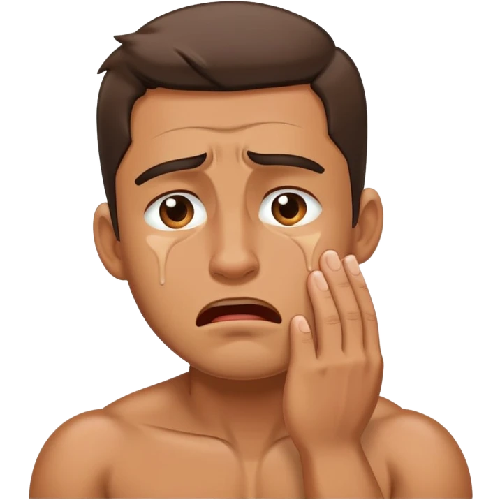 Hombre fuerte llorando  emoji