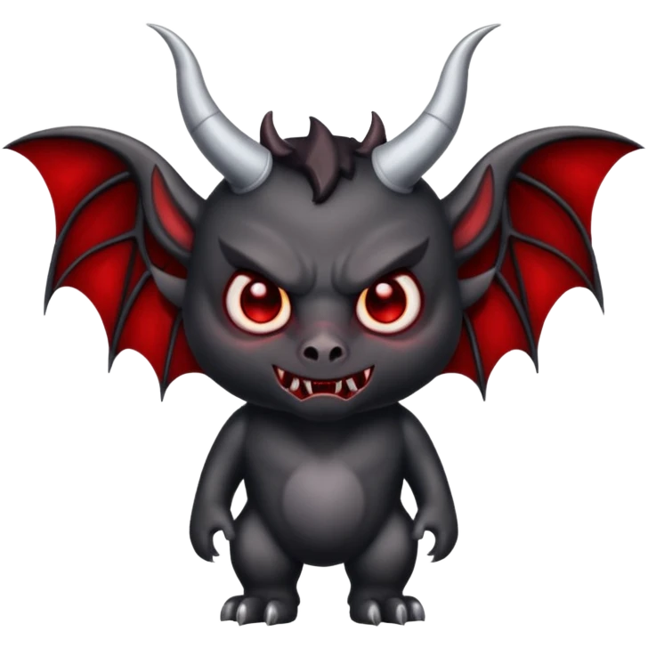 animal with horns and vampire wings emoji