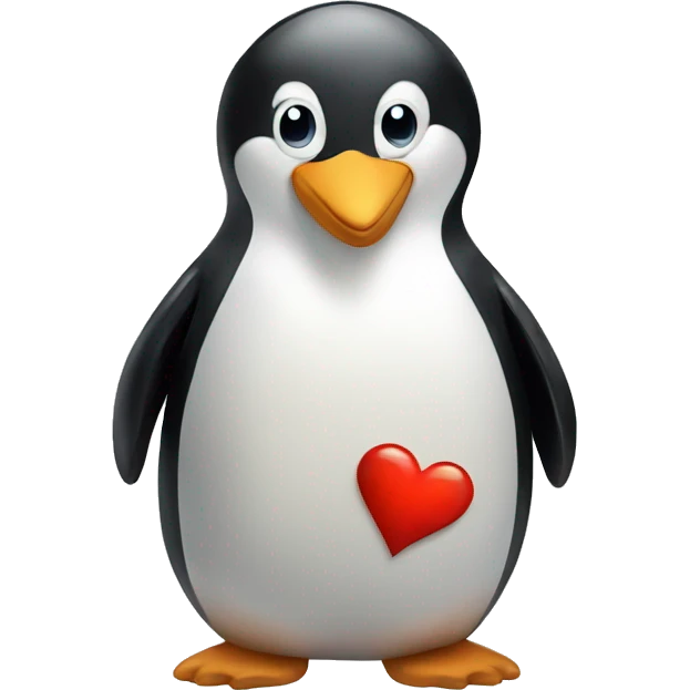Pinguin with heart  emoji