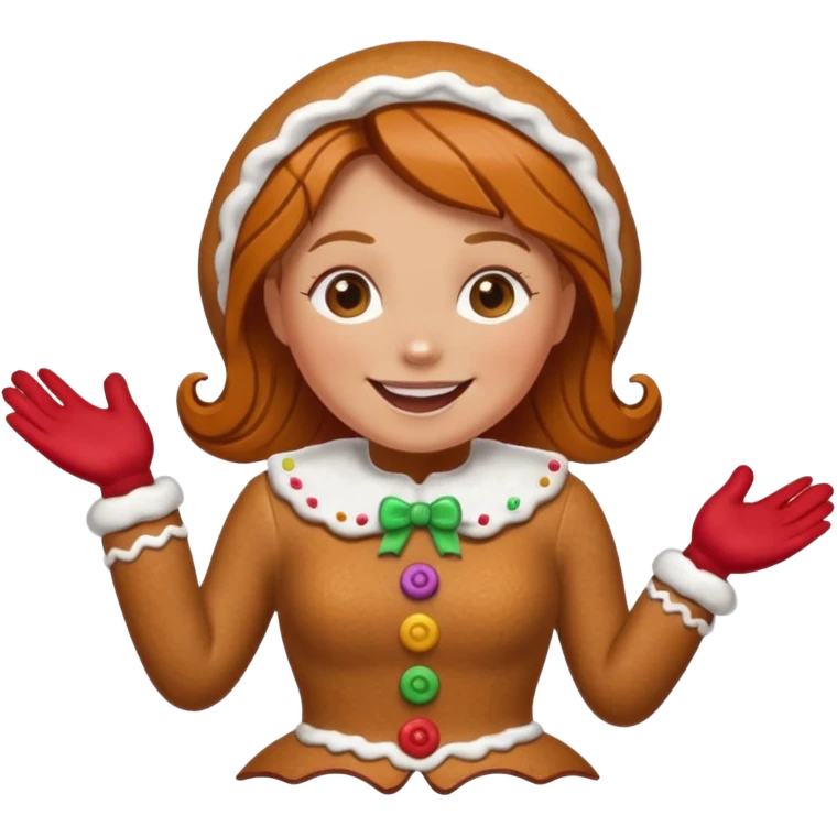shrug woman gingerbread emoji