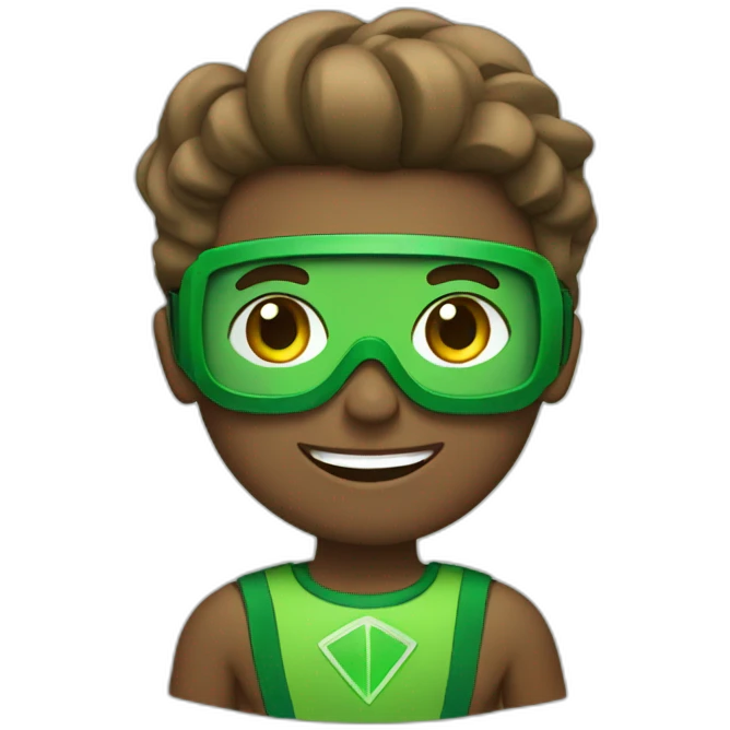 eco friendly super hero emoji