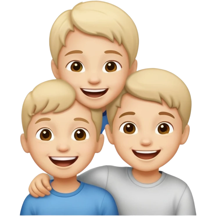 two children laughing together, happy and friendly emoji