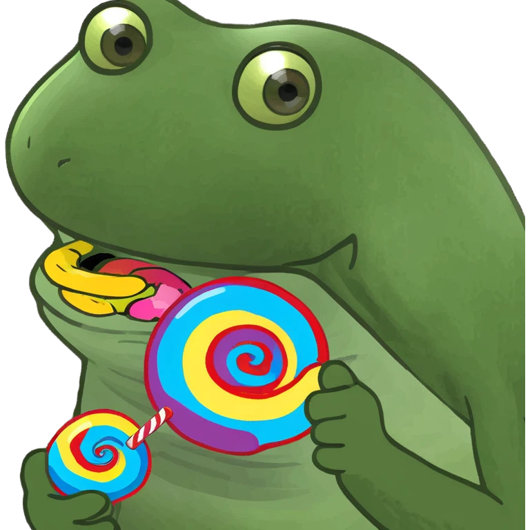 Swirly rainbow hard candy  emoji