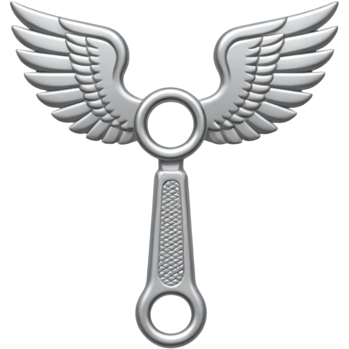 metal wing nut with two grips. emoji