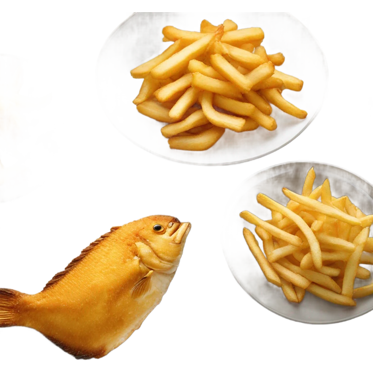 Fried fish and fries emoji