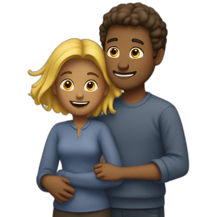Deux personnes qui s’embrassent emoji