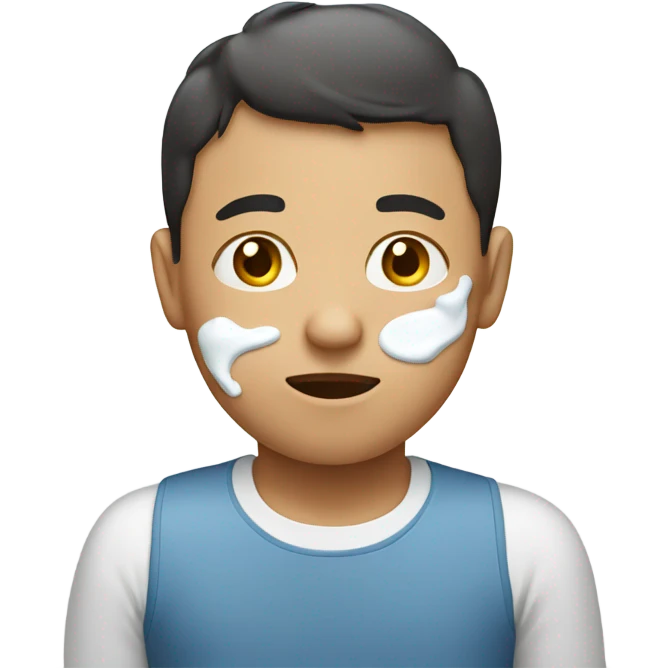 Person with milk on face  emoji