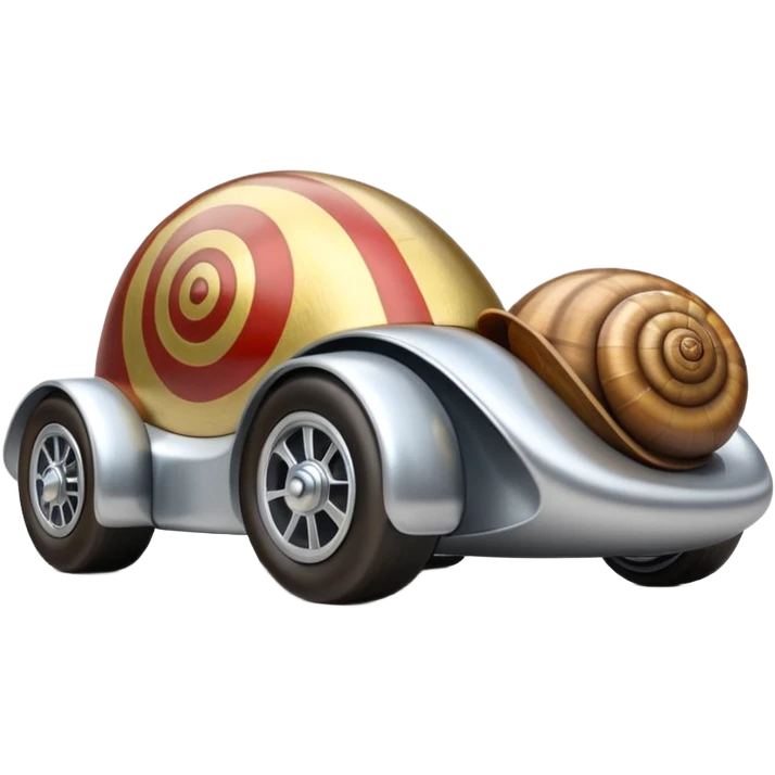 Snail race car emoji