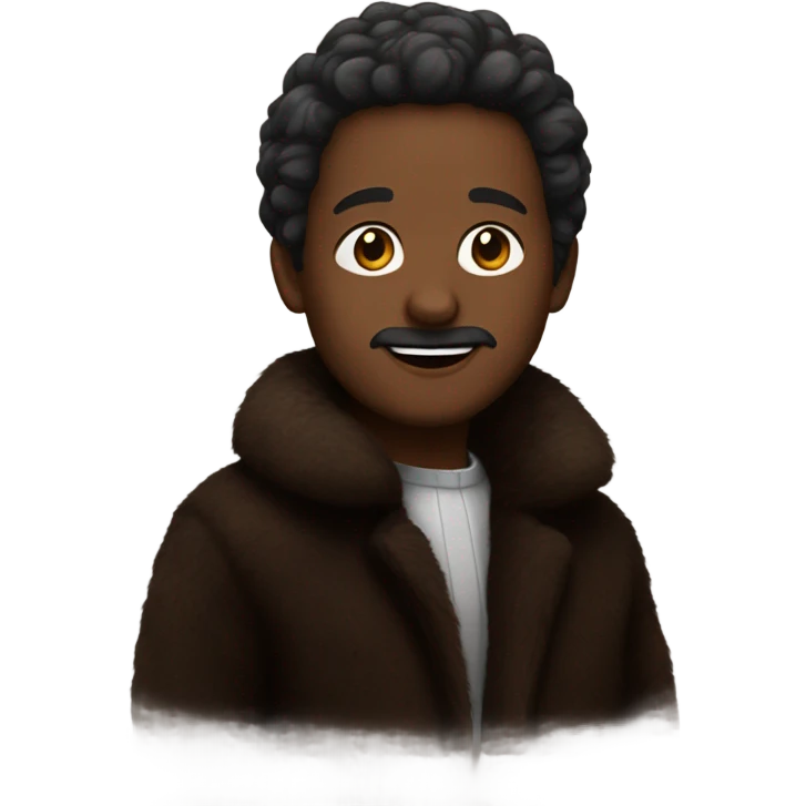Dark Brown fur coat emoji