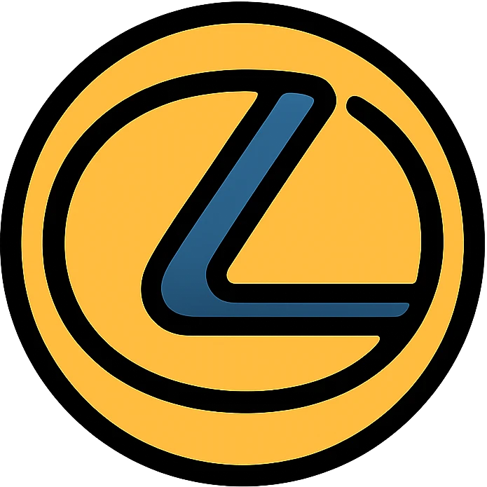 Lexus logo, clean and recognizable, modern icon style emoji