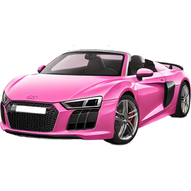 Pink Audi r8 emoji