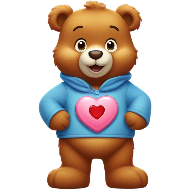 A Tinder heart care bear emoji