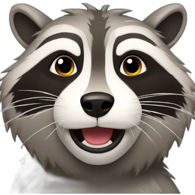 sweating racoon emoji