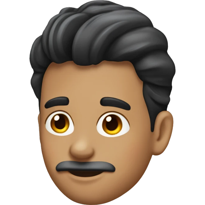 Chico de Piel morena con cabello 3a emoji