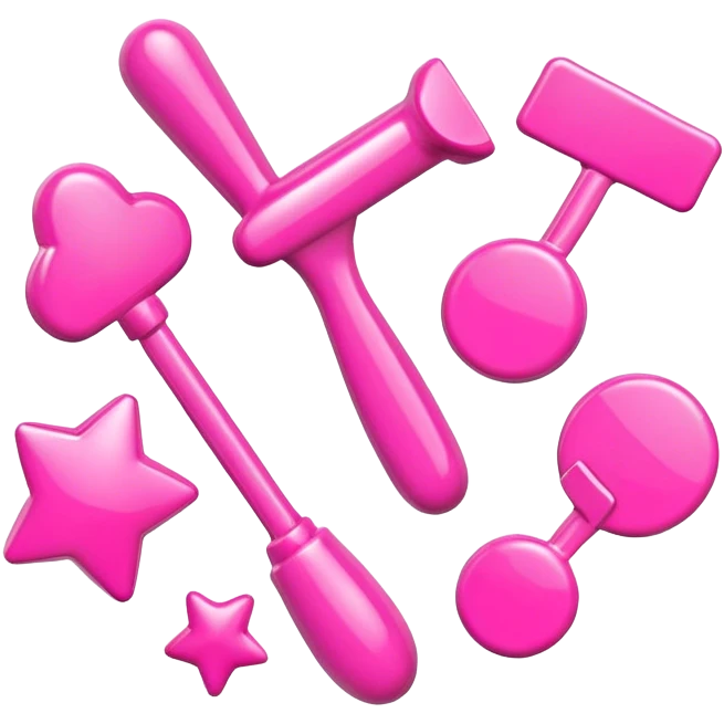 pink 3d sales tools emoji