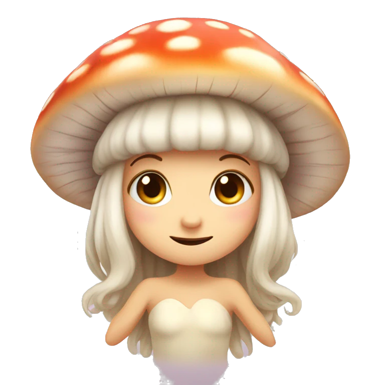 Mushroom fairy cute emoji